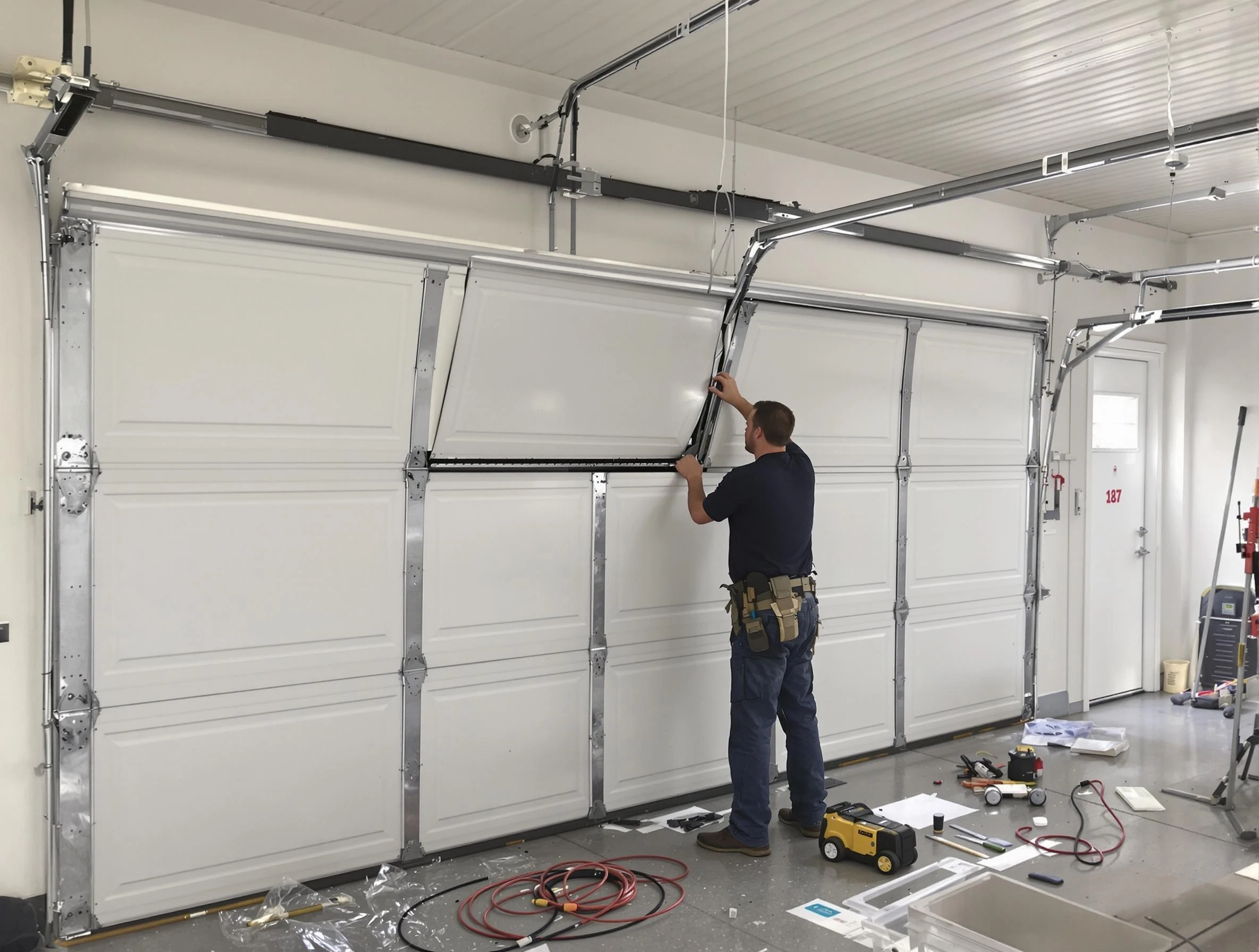 Garage Door Section Replacement in Tampa