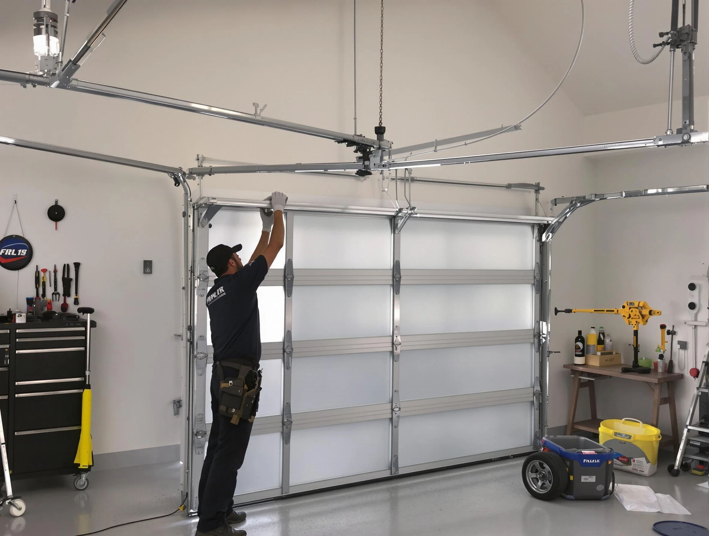 Tampa Garage Door Repair certified team performing precision garage door installation in Tampa