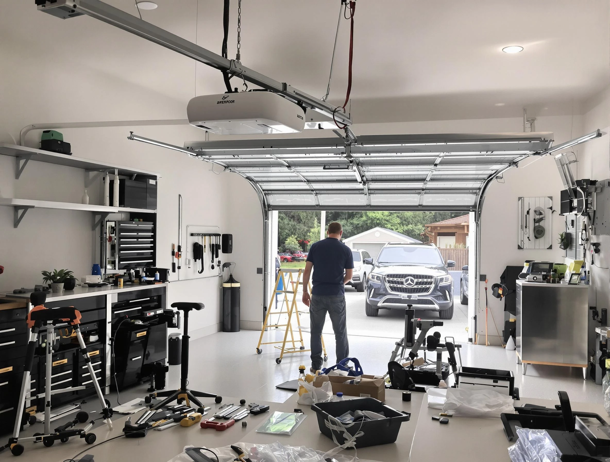 Garage door opener installation by Tampa Garage Door Repair in Tampa